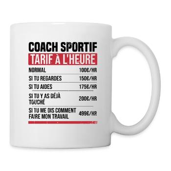 Personal Trainer Stundensatz Humor Geschenkidee - Tasse - Weiß - Rechts