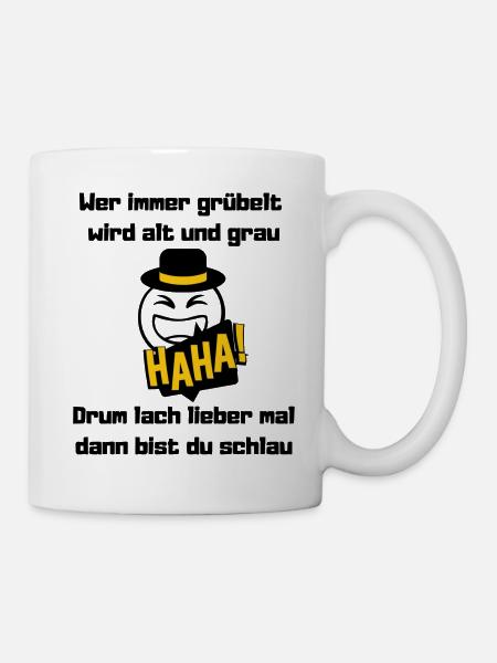 Who's always brooding - Mug - white