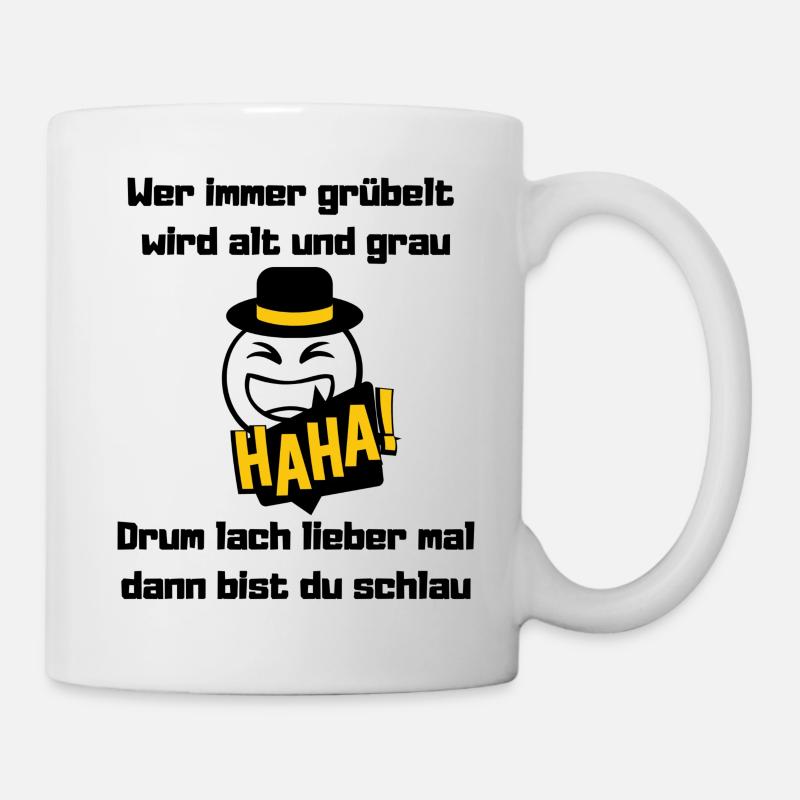 Who's always brooding - Mug - white