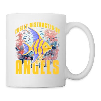 Facilement distrait par les anges - Mug blanc - blanc - Droite