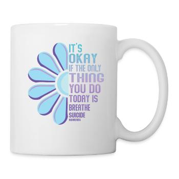 Mental Health Warrior Purple and Turquoise - Mug - white - Right