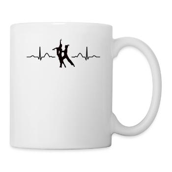 Latin Dancing Couple Heartbeat Dancer - Mug - white - Right