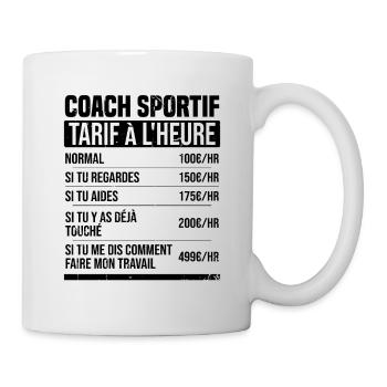 Personal Trainer Stundensatz Humor Geschenkidee - Tasse - Weiß - Rechts