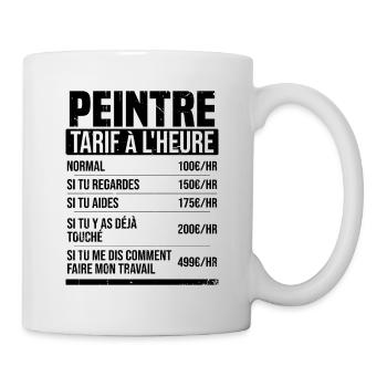 Maler Stundensatz Humor Geschenkidee - Tasse - Weiß - Rechts