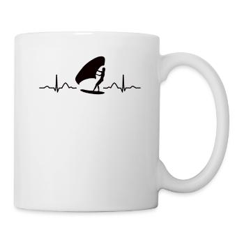 Flügel Surfer Wingsurfing Retro Folie Flügel - Tasse - Weiß - Rechts