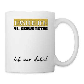 41 Birthday Gift Women's Decoration Men's Guestbook - Mug - white - Right