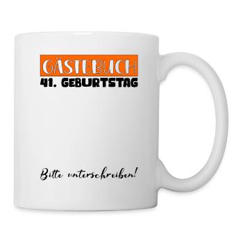 41 Birthday Gift Women's Decoration Men's Guestbook - Mug - white - Right