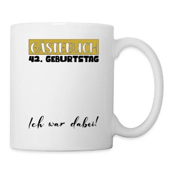42 Birthday Gift Women's Decoration Men's Guestbook - Mug - white - Right