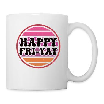Happy Fri Yay Teacher Weekend Funny Meme - Mug - white - Right