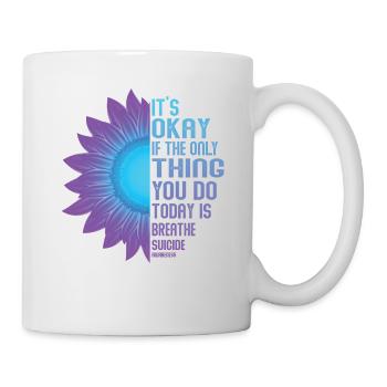 Mental Health Warrior Purple and Turquoise - Mug - white - Right