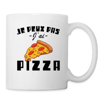 I can't I have pizza - Mug - white - Right