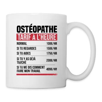 Osteopath hourly rate gift idea humor - Mug - white - Right