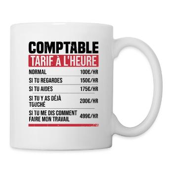 Buchhalter Stundensatz Humor Geschenkidee - Tasse - Weiß - Rechts