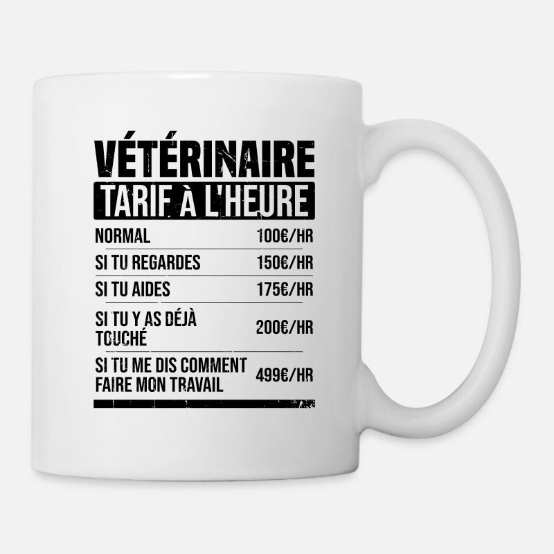 Tierarzt Stundensatz Humor Geschenkidee - Tasse - Weiß