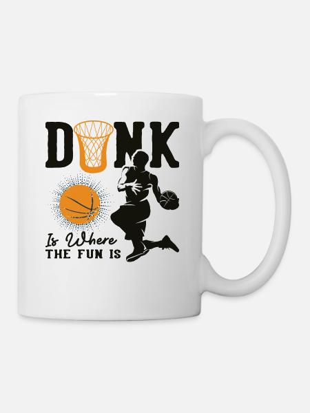 Dunk is where the fun is Basketball Lustig - Mug - white
