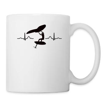 Flügel Surfer Wingsurfing Retro Folie Flügel - Tasse - Weiß - Rechts