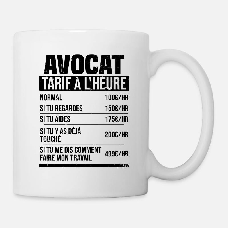 Avocado Stundensatz Humor Geschenkidee - Tasse - Weiß