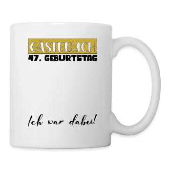 47 Birthday Gift Women's Decoration Men's Guestbook - Mug - white - Right