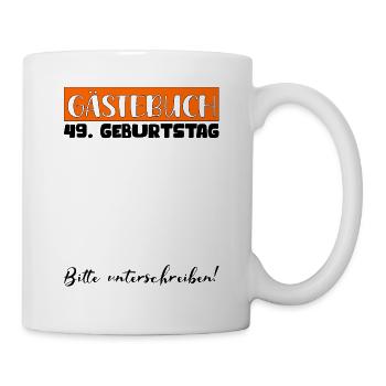 49 Birthday Gift Women's Decoration Men's Guestbook - Mug - white - Right