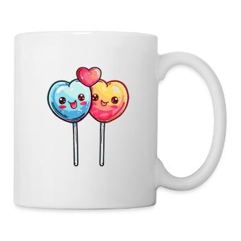 Lollipop Couple Love Heart Funny - Mug - white - Right