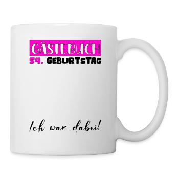 54 Birthday Gift Women's Decoration Women's Guestbook - Mug - white - Right