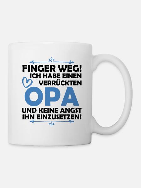 Ich habe einen verrückten Opa - Tasse - Weiß