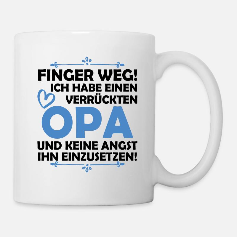 Ich habe einen verrückten Opa - Tasse - Weiß