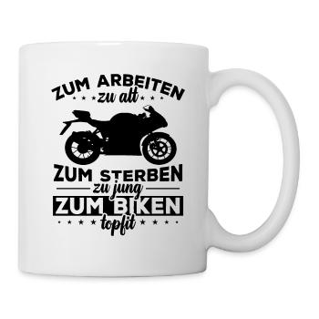 En pleine forme pour le vélo - Mug blanc - blanc - Droite