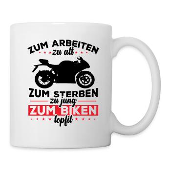 En pleine forme pour le vélo - Mug blanc - blanc - Droite