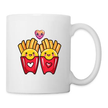 French Fries Couple Love Heart Funny - Mug - white - Right