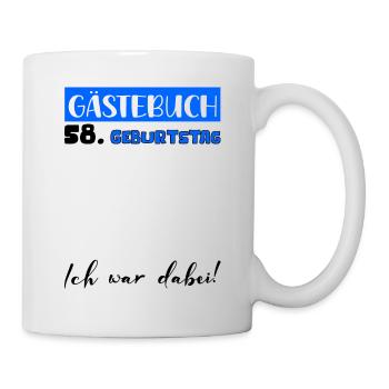 Guestbook Decoration Men Men's 58th Birthday Tshirt - Mug - white - Right