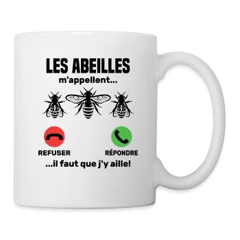 Bienen rufen mich... - Tasse - Weiß - Rechts