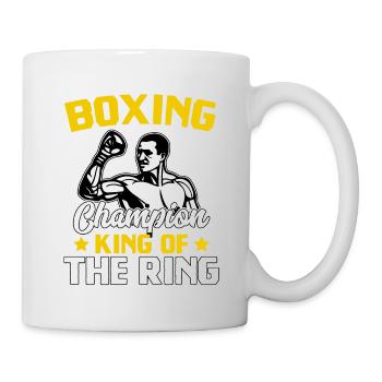 Champion de boxe Roi du ring - Mug blanc - blanc - Droite