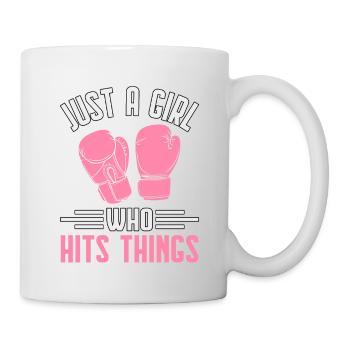 Just A Girl who hits things - Mug - white - Right