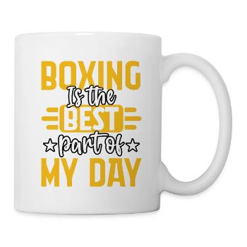 Boxen ist der beste Teil meines Tages - Tasse - Weiß - Rechts