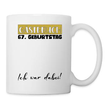 67 Cadeau D’anniversaire Décoration Femme Livre d’Or Homme - Mug blanc - blanc - Droite