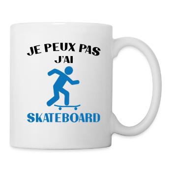 Ich kann nicht Skateboard fahren - Tasse - Weiß - Rechts