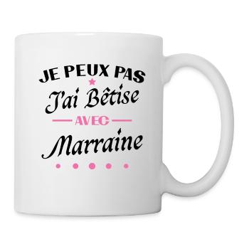 Ich kann nicht, ich bin dumm mit Patentante - Tasse - Weiß - Rechts