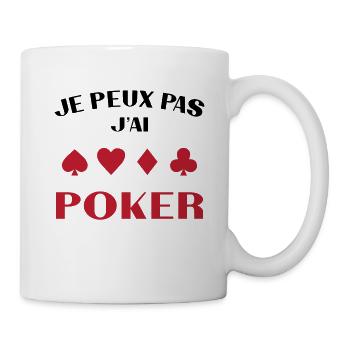 Ich kann kein Pokergeschenk haben - Tasse - Weiß - Rechts