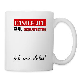 24th Birthday Gift Girls Boys Guestbook - Mug - white - Right