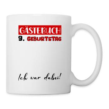 9e anniversaire cadeau filles garçons livre d’or - Mug blanc - blanc - Droite
