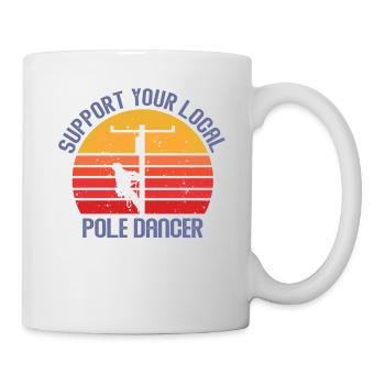 American Lineman Powerline Worker Design - Mug - white - Right
