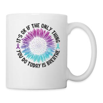 Mental Health Warrior Purple and Turquoise - Mug - white - Right