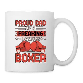 Stolzer Vater eines verdammt geilen Boxers - Tasse - Weiß - Rechts