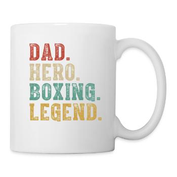 Papa Held Boxlegende - Tasse - Weiß - Rechts