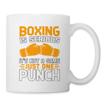 La boxe est sérieuse, ce n’est pas un jeu, juste un coup de poing - Mug blanc - blanc - Droite