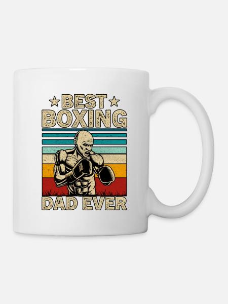 Meilleur père boxeur de tous les temps - Mug blanc - blanc
