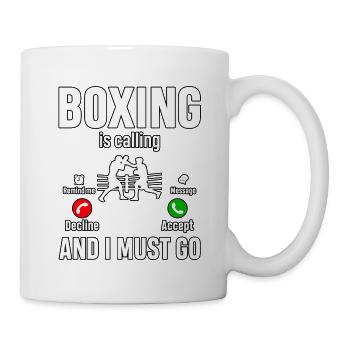 Boxen ruft und ich muss gehen - Tasse - Weiß - Rechts