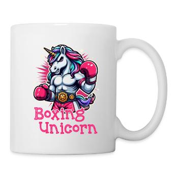 Boxen Einhorn - Tasse - Weiß - Rechts