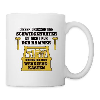 Bester Schwiegervater Schwiegerpapa Vater Opa Papa - Tasse - Weiß - Rechts